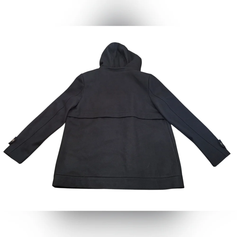 Tommy Hilfiger Stadium Coat - Full Zip Detachable Hoodie - Wool - Women Size L